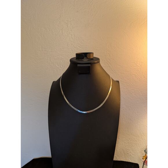 925 Sterling Silver High Shine 1/8" Wide Herringbone Chain 20.5" Necklace - Picture 7 of 7